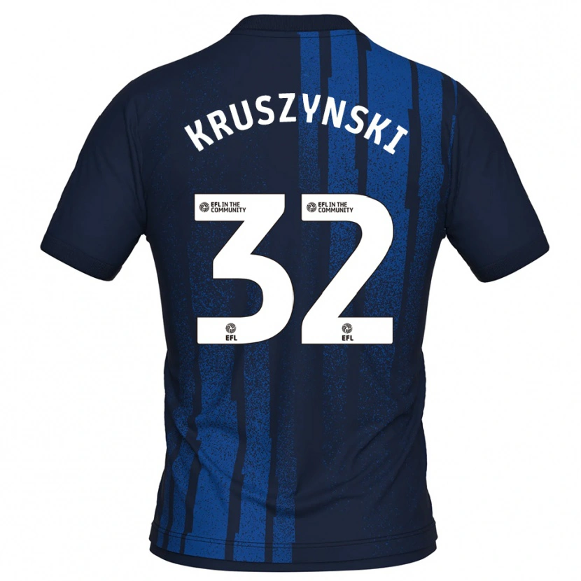 Danxen Män Jakub Kruszynski #32 Marin Vit Bortatröja Matchtröjor 2025/26 Tröjor T-Tröja