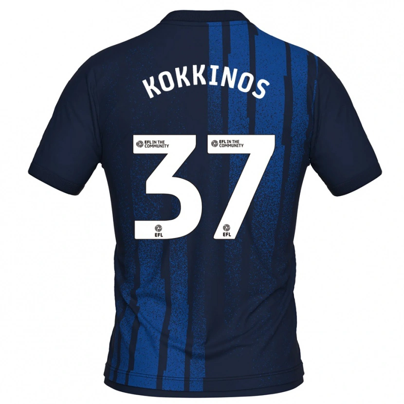 Danxen Män Ronnie Kokkinos #37 Marin Vit Bortatröja Matchtröjor 2025/26 Tröjor T-Tröja