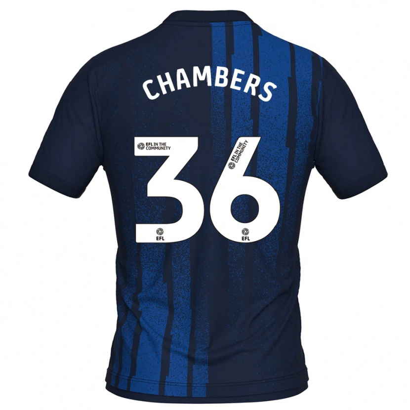 Danxen Män Jayden Chambers #36 Marin Vit Bortatröja Matchtröjor 2025/26 Tröjor T-Tröja