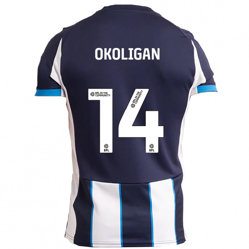 Danxen Män Desire Okoligan #14 Vit Marin Bortatröja Matchtröjor 2025/26 Tröjor T-Tröja