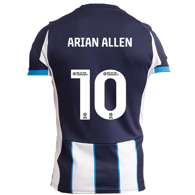 Danxen Män Arian Allen #10 Vit Marin Bortatröja Matchtröjor 2025/26 Tröjor T-Tröja