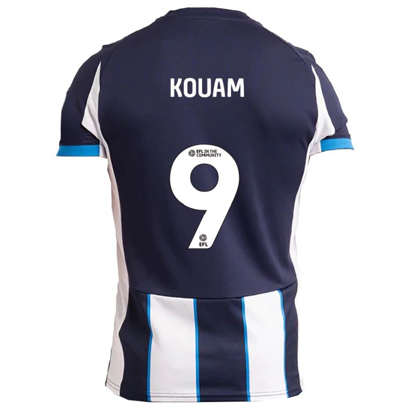 Danxen Män Marcus Kouam #9 Vit Marin Bortatröja Matchtröjor 2025/26 Tröjor T-Tröja