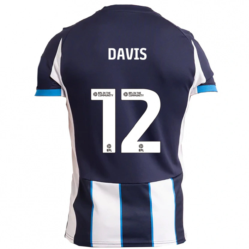 Danxen Män Archie Davis #12 Vit Marin Bortatröja Matchtröjor 2025/26 Tröjor T-Tröja