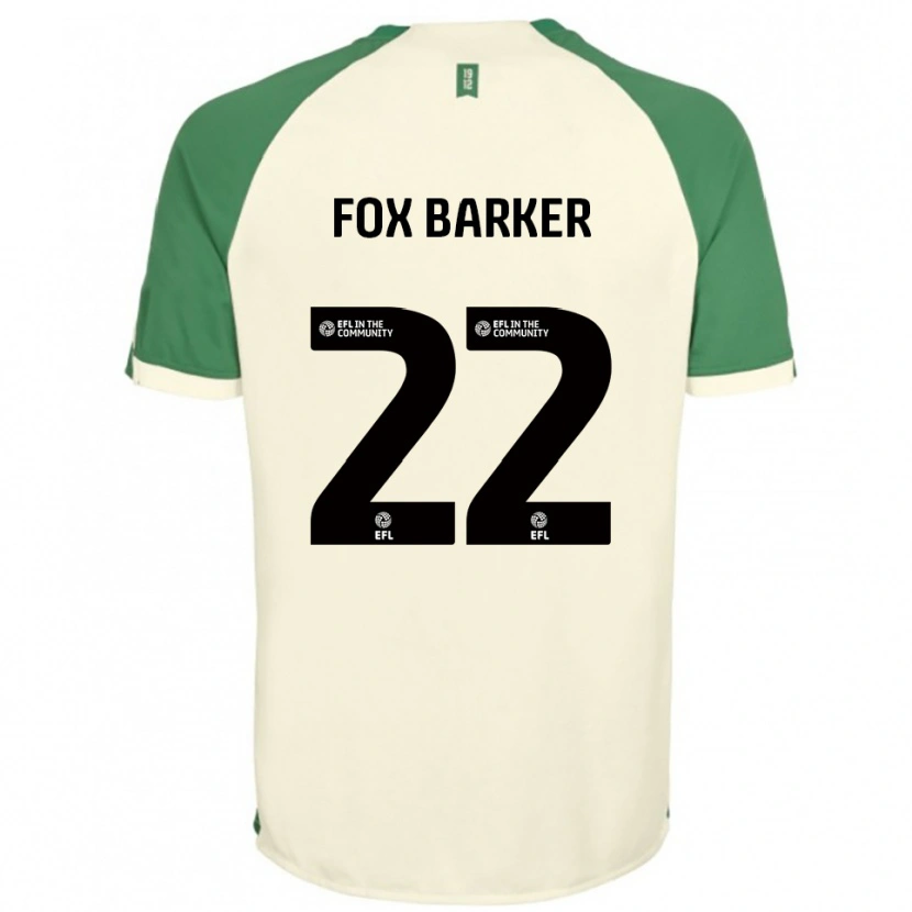 Danxen Män Mistie Fox-Barker #22 Off-White Grön Bortatröja Matchtröjor 2025/26 Tröjor T-Tröja