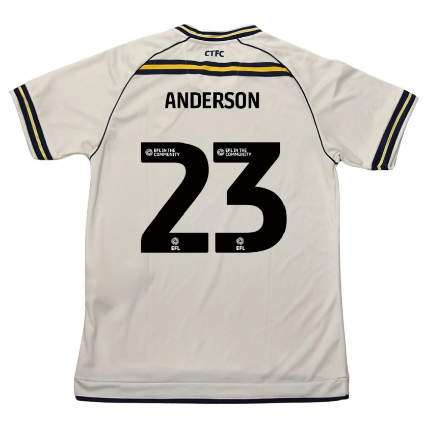 Danxen Män Taine Anderson #23 Vit Marin Bortatröja Matchtröjor 2025/26 Tröjor T-Tröja