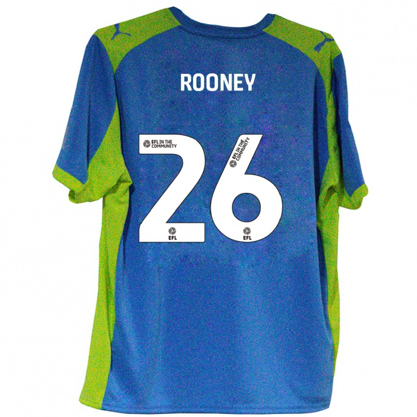 Danxen Män Shaun Rooney #26 Himmelsblå Gul Bortatröja Matchtröjor 2025/26 Tröjor T-Tröja