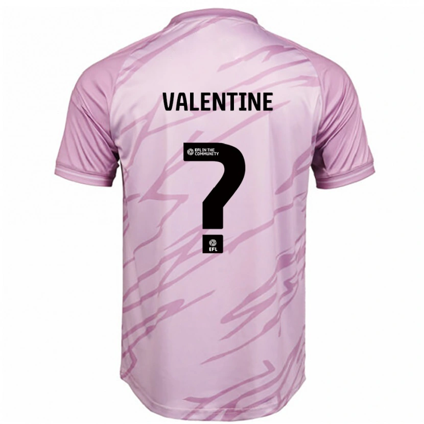 Danxen Män Jayden Valentine #0 Rosa Svart Bortatröja Matchtröjor 2025/26 Tröjor T-Tröja