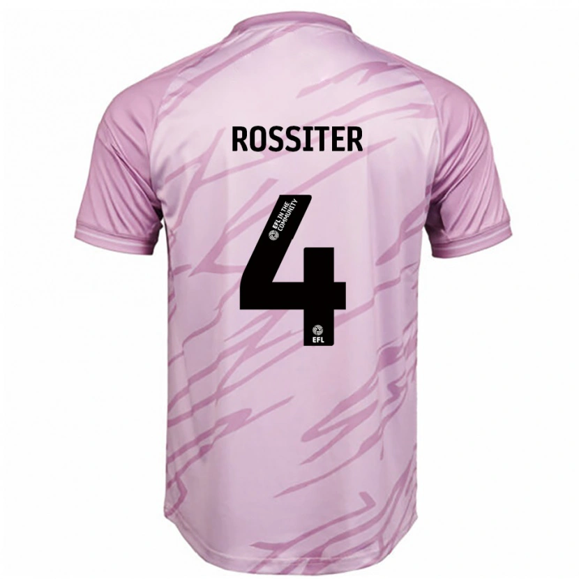 Danxen Män Jordan Rossiter #4 Rosa Svart Bortatröja Matchtröjor 2025/26 Tröjor T-Tröja