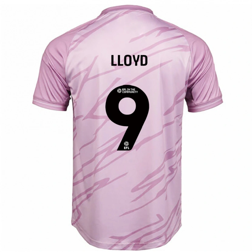 Danxen Män George Lloyd #9 Rosa Svart Bortatröja Matchtröjor 2025/26 Tröjor T-Tröja