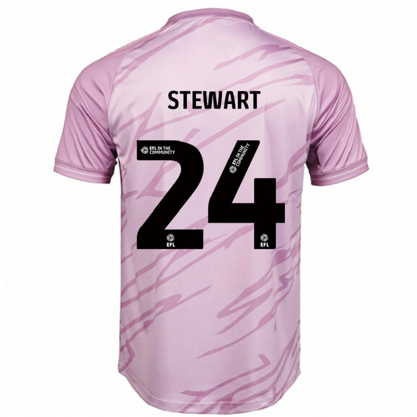 Danxen Män Callum Stewart #24 Rosa Svart Bortatröja Matchtröjor 2025/26 Tröjor T-Tröja