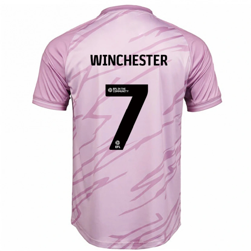 Danxen Män Carl Winchester #7 Rosa Svart Bortatröja Matchtröjor 2025/26 Tröjor T-Tröja