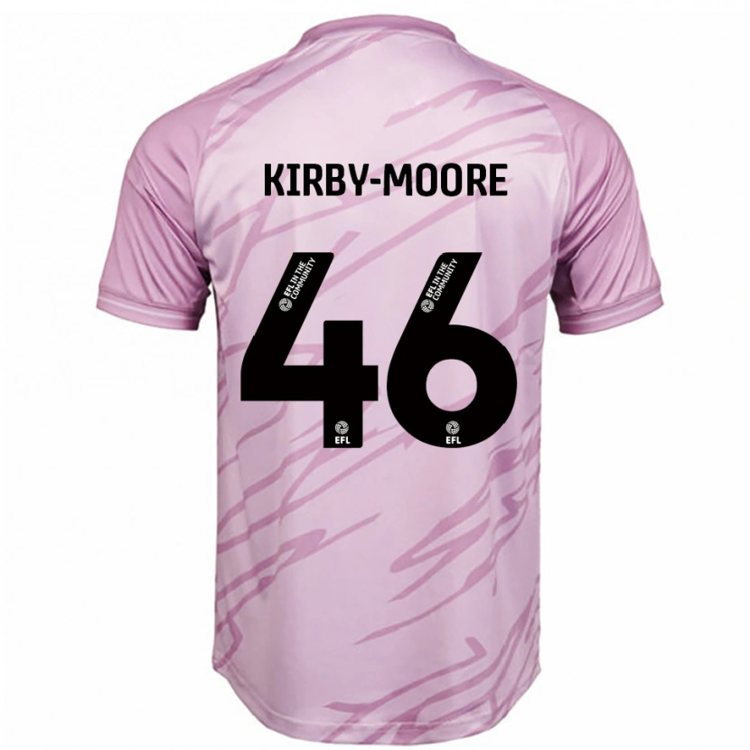 Danxen Män Harvey Kirby-Moore #46 Rosa Svart Bortatröja Matchtröjor 2025/26 Tröjor T-Tröja