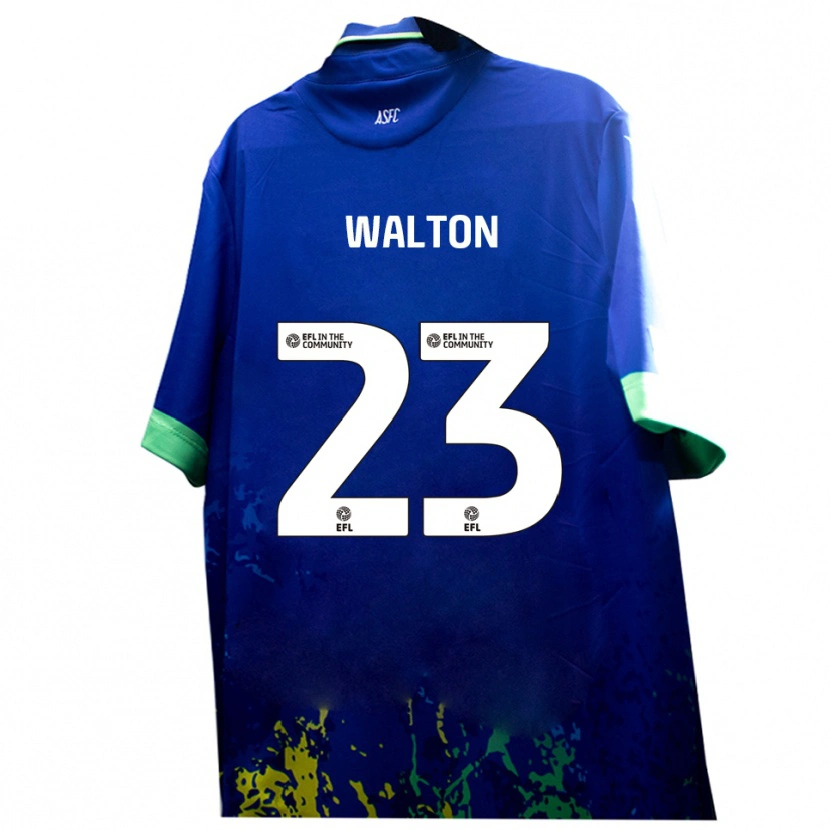 Danxen Män Tyler Walton #23 Blått Gult Bortatröja Matchtröjor 2025/26 Tröjor T-Tröja