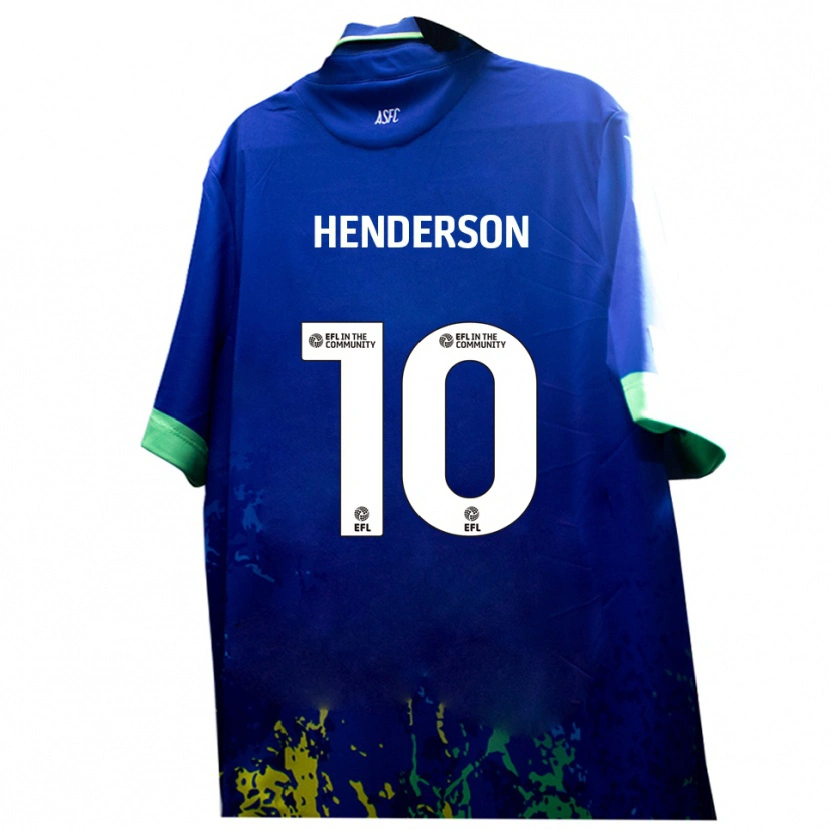 Danxen Män Alex Henderson #10 Blått Gult Bortatröja Matchtröjor 2025/26 Tröjor T-Tröja