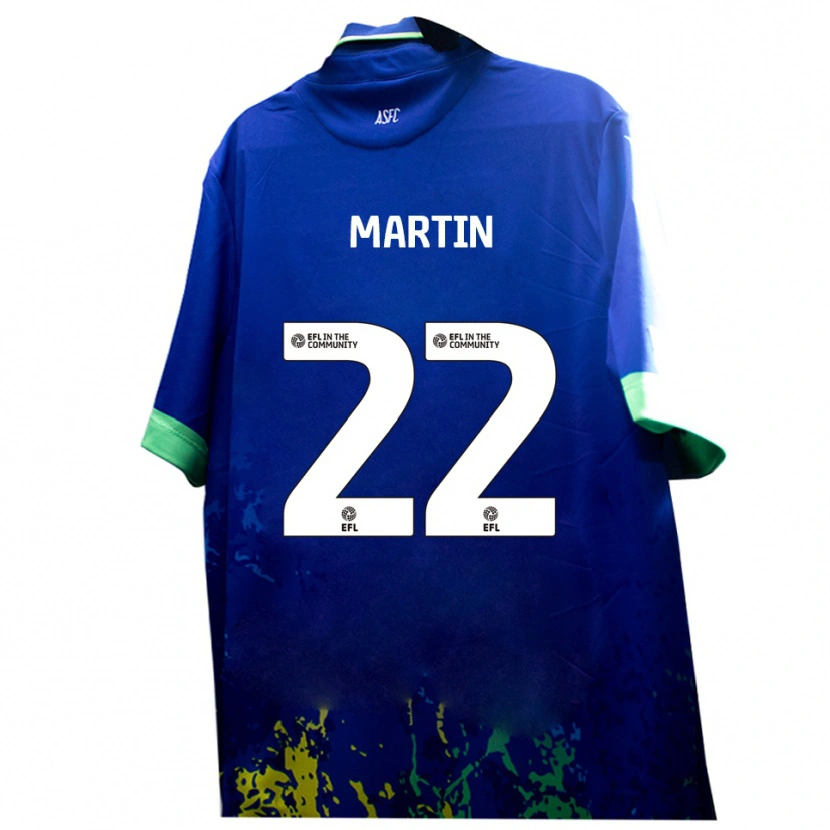 Danxen Män Dan Martin #22 Blått Gult Bortatröja Matchtröjor 2025/26 Tröjor T-Tröja