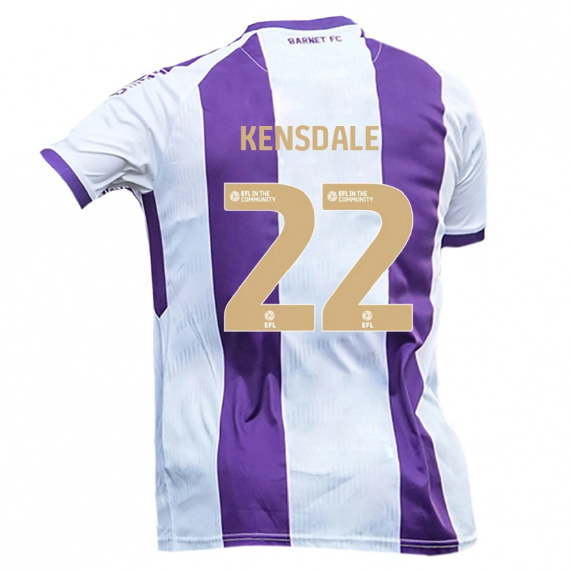Danxen Män Ollie Kensdale #22 Vit Lila Bortatröja Matchtröjor 2025/26 Tröjor T-Tröja