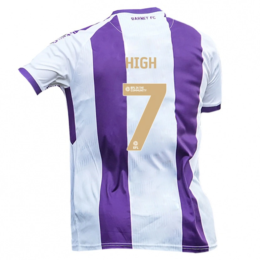 Danxen Män Scott High #7 Vit Lila Bortatröja Matchtröjor 2025/26 Tröjor T-Tröja