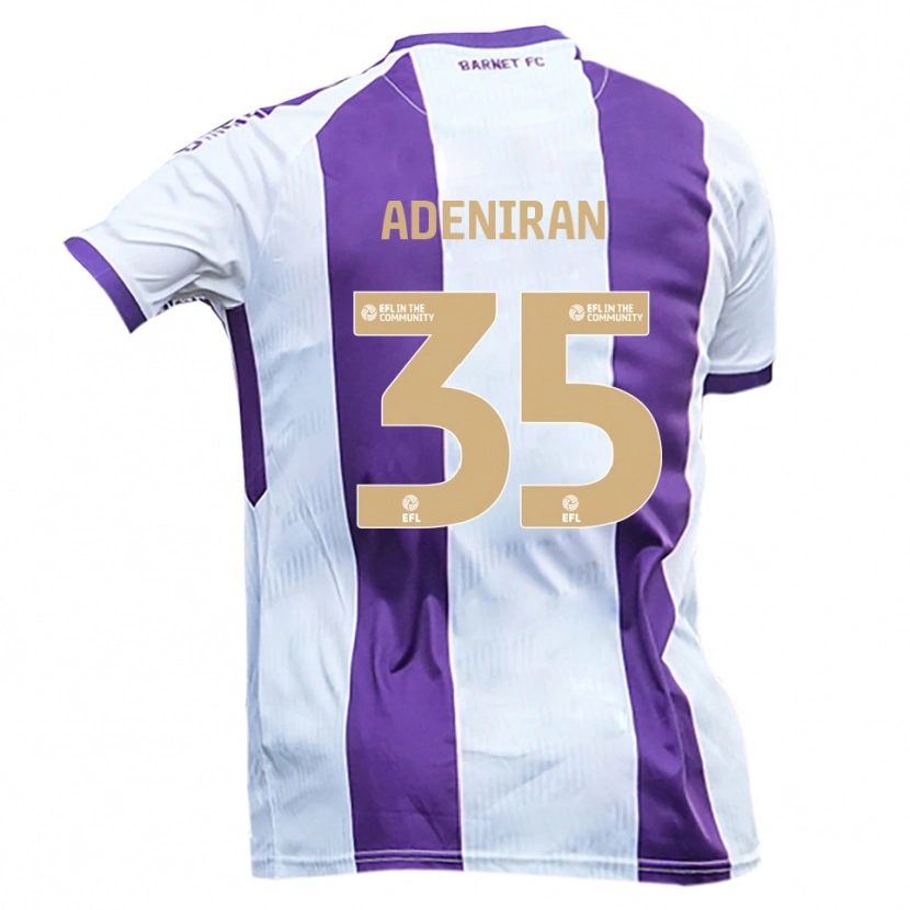 Danxen Män Dennis Adeniran #35 Vit Lila Bortatröja Matchtröjor 2025/26 Tröjor T-Tröja