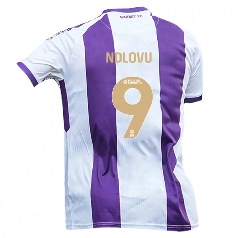 Danxen Män Lee Ndlovu #9 Vit Lila Bortatröja Matchtröjor 2025/26 Tröjor T-Tröja