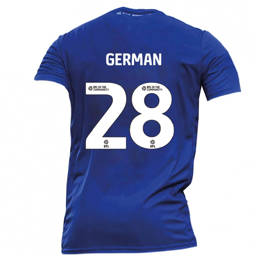 Danxen Män Sam German #28 Blå Vit Bortatröja Matchtröjor 2025/26 Tröjor T-Tröja