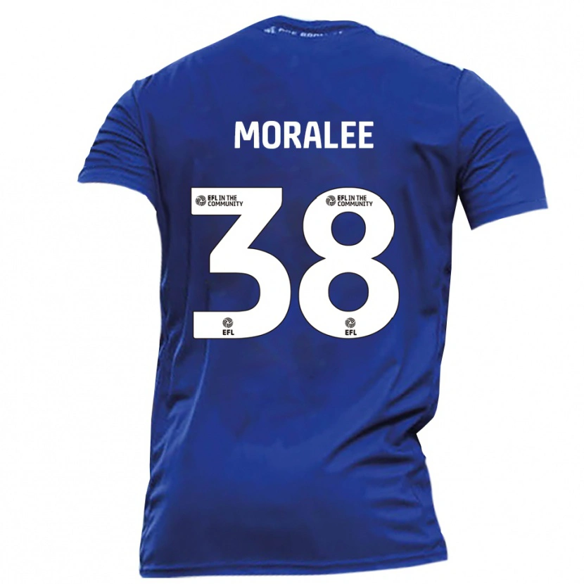 Danxen Män Frankie Moralee #38 Blå Vit Bortatröja Matchtröjor 2025/26 Tröjor T-Tröja