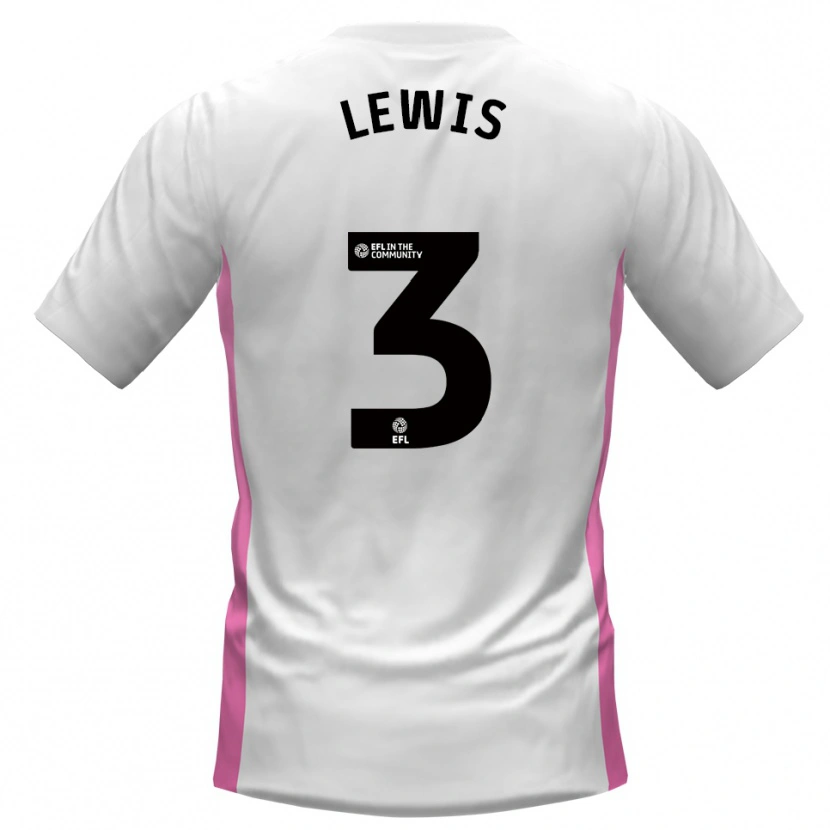 Danxen Män Adam Lewis #3 Vit Röd Bortatröja Matchtröjor 2025/26 Tröjor T-Tröja