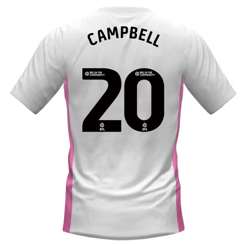 Danxen Män Vontae Daley-Campbell #20 Vit Röd Bortatröja Matchtröjor 2025/26 Tröjor T-Tröja