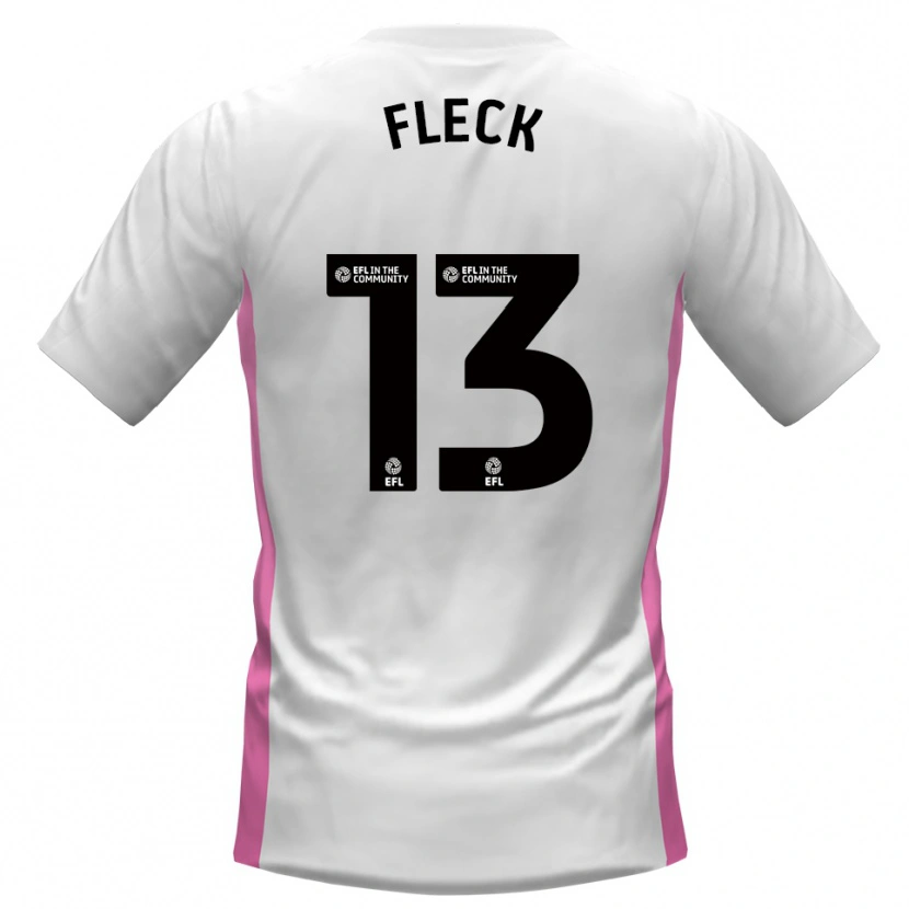 Danxen Män John Fleck #13 Vit Röd Bortatröja Matchtröjor 2025/26 Tröjor T-Tröja