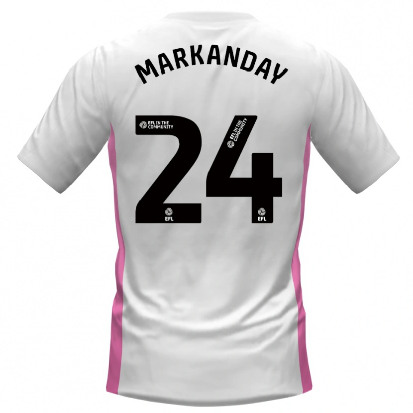 Danxen Män Dilan Markanday #24 Vit Röd Bortatröja Matchtröjor 2025/26 Tröjor T-Tröja