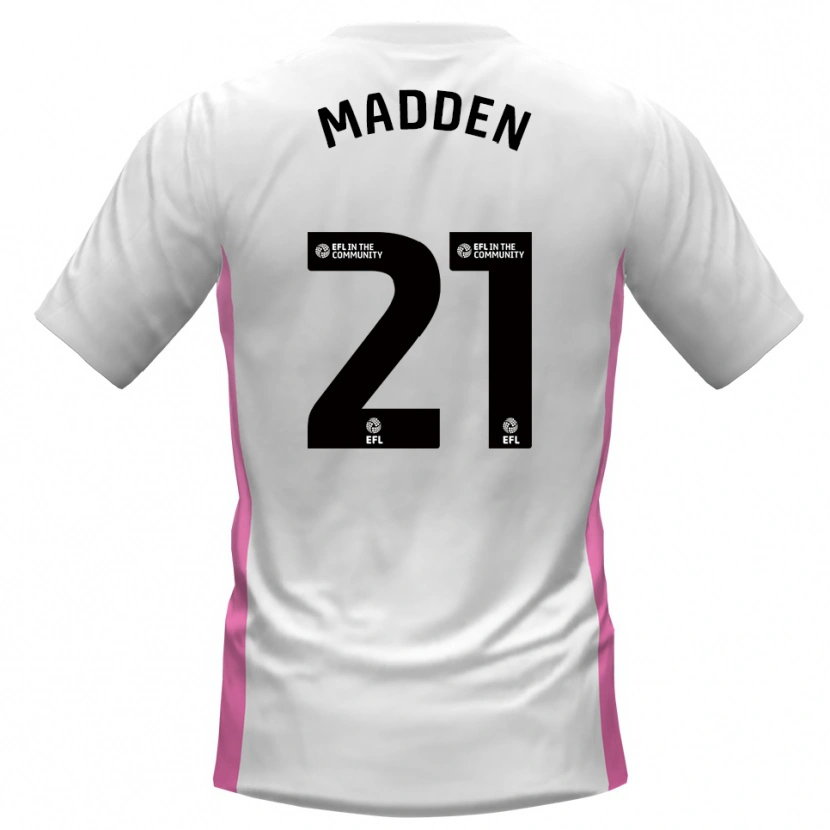 Danxen Män Paddy Madden #21 Vit Röd Bortatröja Matchtröjor 2025/26 Tröjor T-Tröja