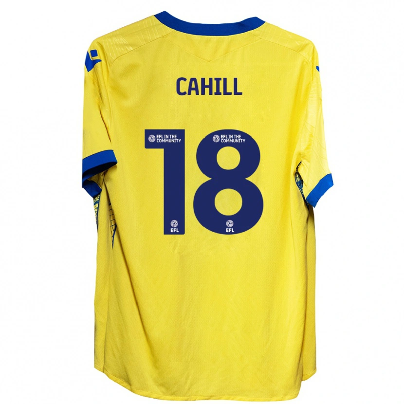 Danxen Män Ella Cahill #18 Gul Blå Bortatröja Matchtröjor 2025/26 Tröjor T-Tröja