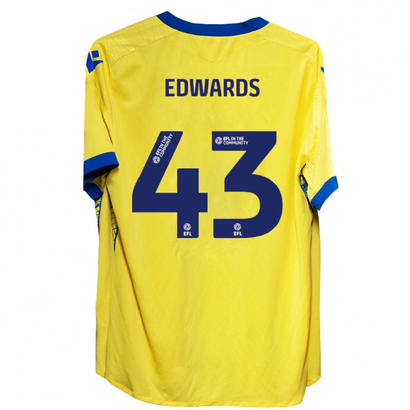 Danxen Män Frankie Edwards #43 Gul Blå Bortatröja Matchtröjor 2025/26 Tröjor T-Tröja