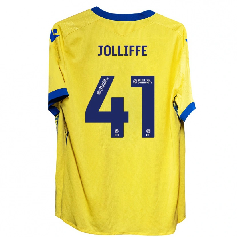 Danxen Män Max Jolliffe #41 Gul Blå Bortatröja Matchtröjor 2025/26 Tröjor T-Tröja
