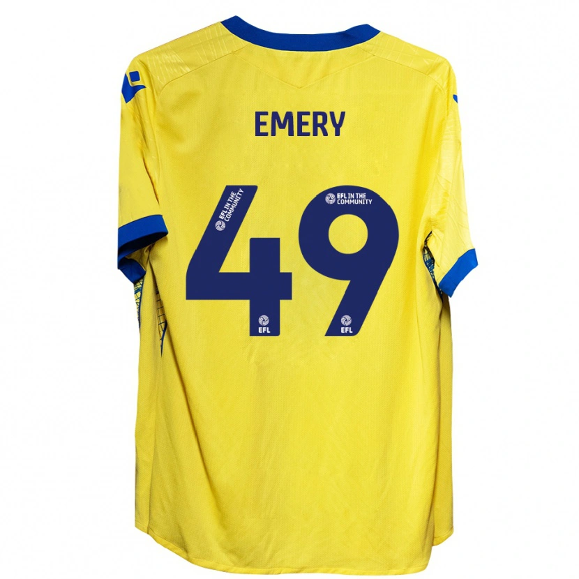 Danxen Män Lennox Emery #49 Gul Blå Bortatröja Matchtröjor 2025/26 Tröjor T-Tröja