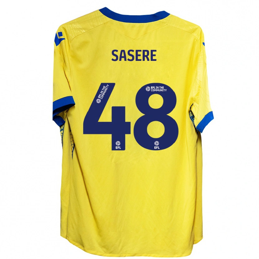 Danxen Män James Sasere #48 Gul Blå Bortatröja Matchtröjor 2025/26 Tröjor T-Tröja