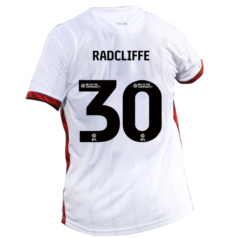 Danxen Män Ben Radcliffe #30 Vit Röd Svart Bortatröja Matchtröjor 2025/26 Tröjor T-Tröja