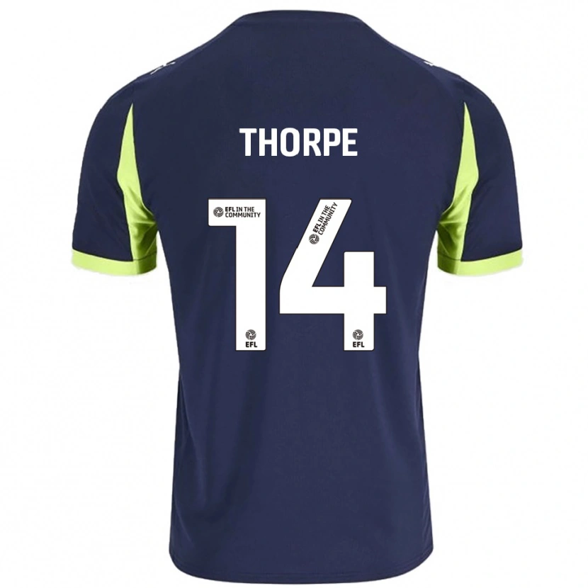 Danxen Män Ayden Thorpe #14 Marin Fluorescerande Grön Bortatröja Matchtröjor 2025/26 Tröjor T-Tröja