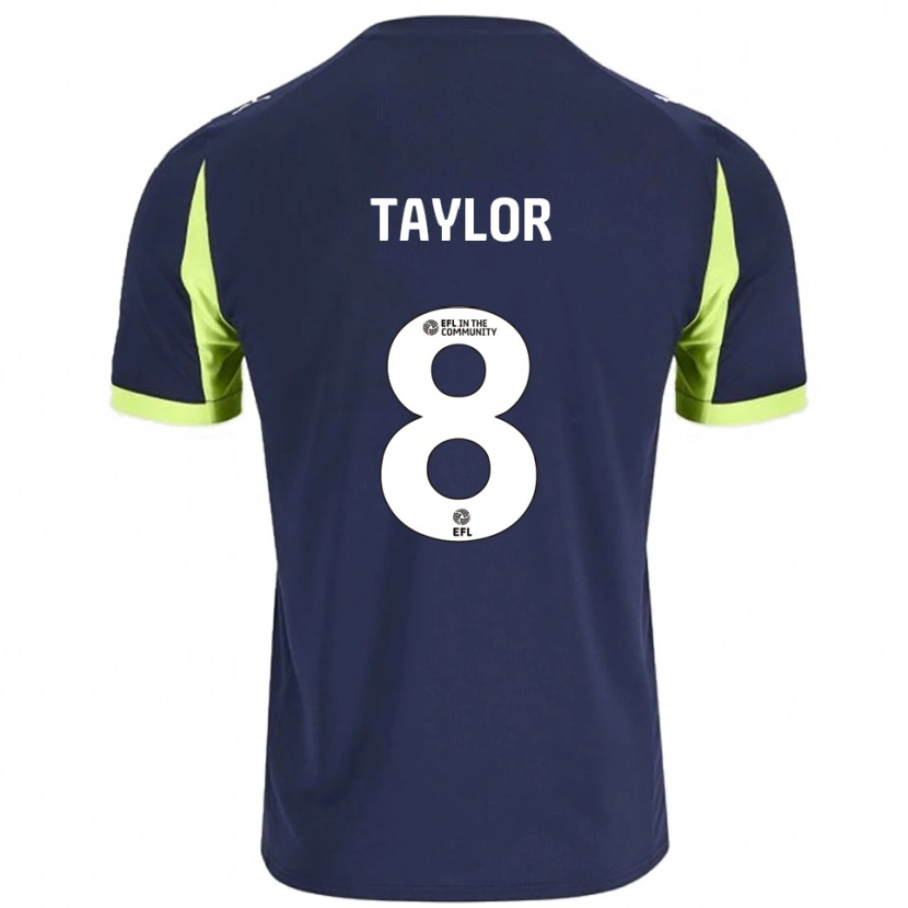 Danxen Män Owen Taylor #8 Marin Fluorescerande Grön Bortatröja Matchtröjor 2025/26 Tröjor T-Tröja