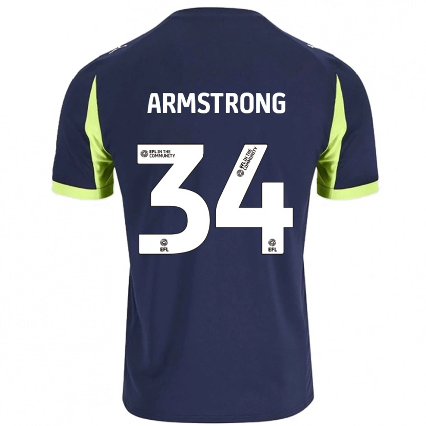Danxen Män Oliver Armstrong #34 Marin Fluorescerande Grön Bortatröja Matchtröjor 2025/26 Tröjor T-Tröja