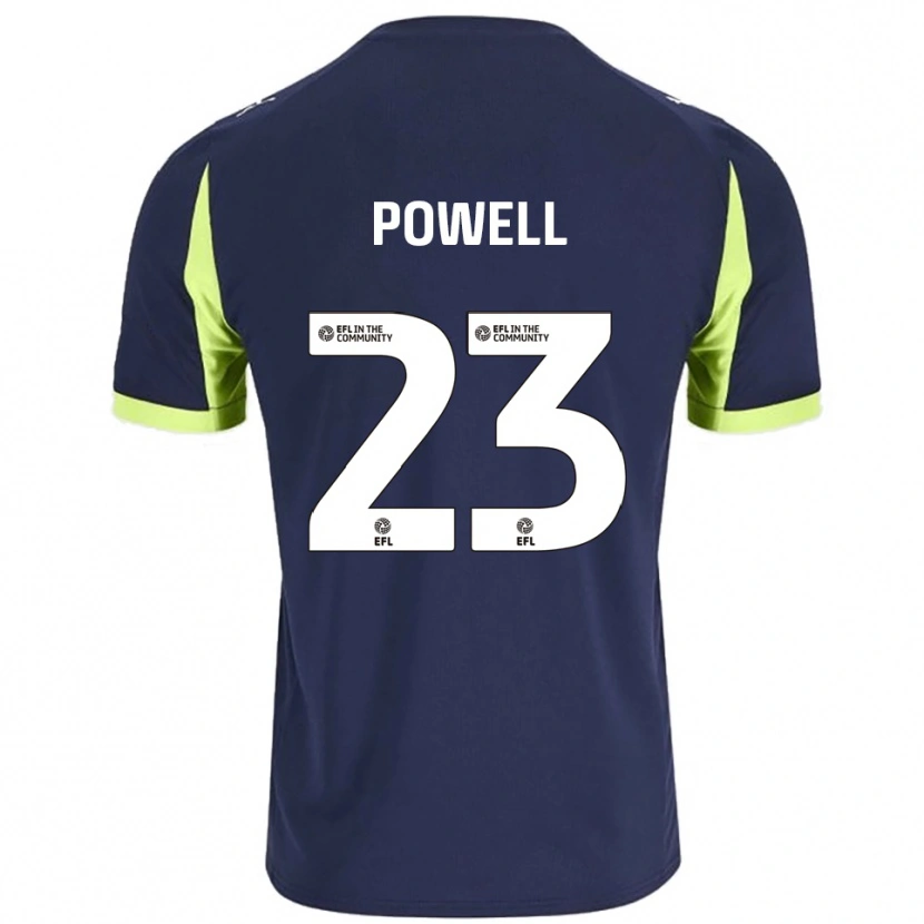 Danxen Män Jack Powell #23 Marin Fluorescerande Grön Bortatröja Matchtröjor 2025/26 Tröjor T-Tröja