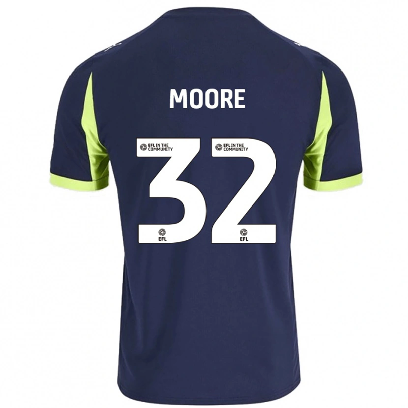 Danxen Män Luca Moore #32 Marin Fluorescerande Grön Bortatröja Matchtröjor 2025/26 Tröjor T-Tröja