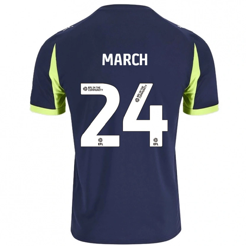 Danxen Män Josh March #24 Marin Fluorescerande Grön Bortatröja Matchtröjor 2025/26 Tröjor T-Tröja