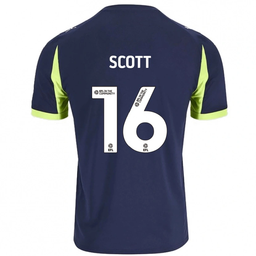 Danxen Män Iago Scott #16 Marin Fluorescerande Grön Bortatröja Matchtröjor 2025/26 Tröjor T-Tröja