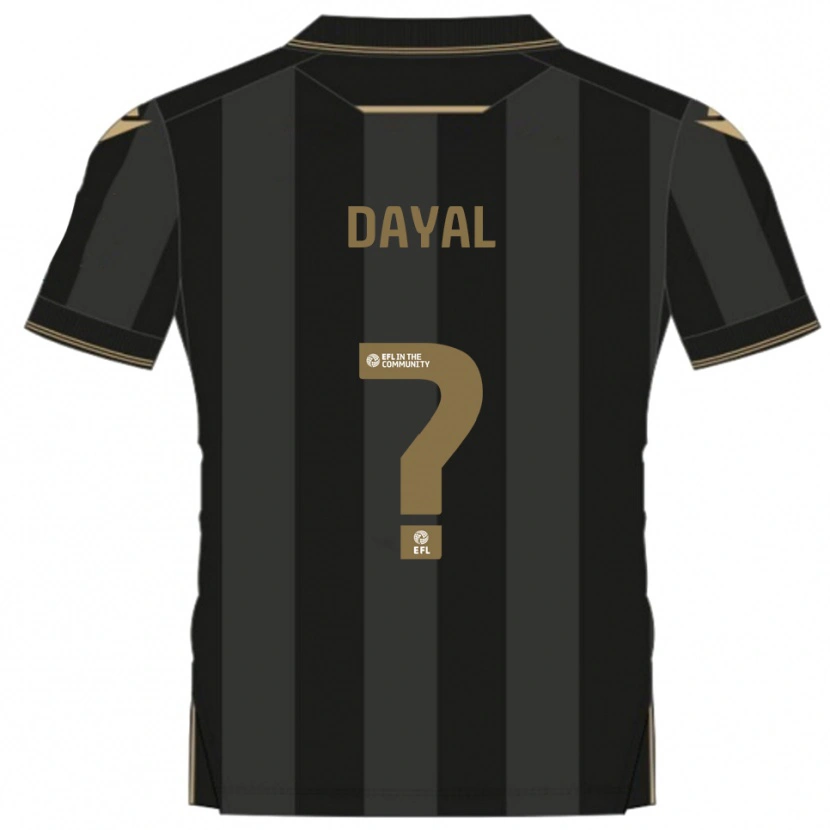 Danxen Män Louie Dayal #0 Svart Guld Bortatröja Matchtröjor 2025/26 Tröjor T-Tröja