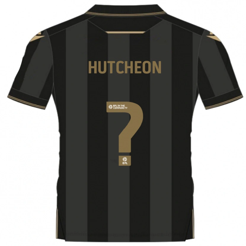 Danxen Män George Hutcheon #0 Svart Guld Bortatröja Matchtröjor 2025/26 Tröjor T-Tröja