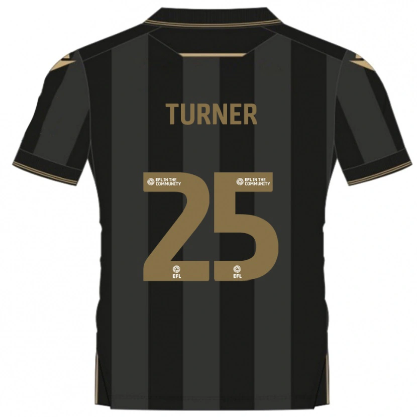 Danxen Män Jake Turner #25 Svart Guld Bortatröja Matchtröjor 2025/26 Tröjor T-Tröja