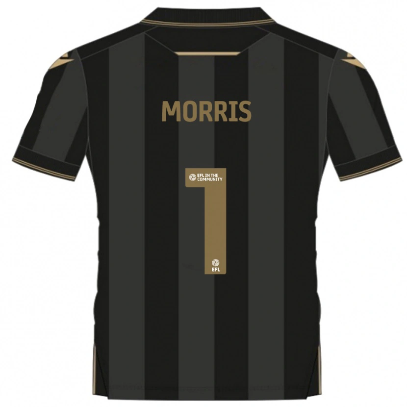 Danxen Män Glenn Morris #1 Svart Guld Bortatröja Matchtröjor 2025/26 Tröjor T-Tröja