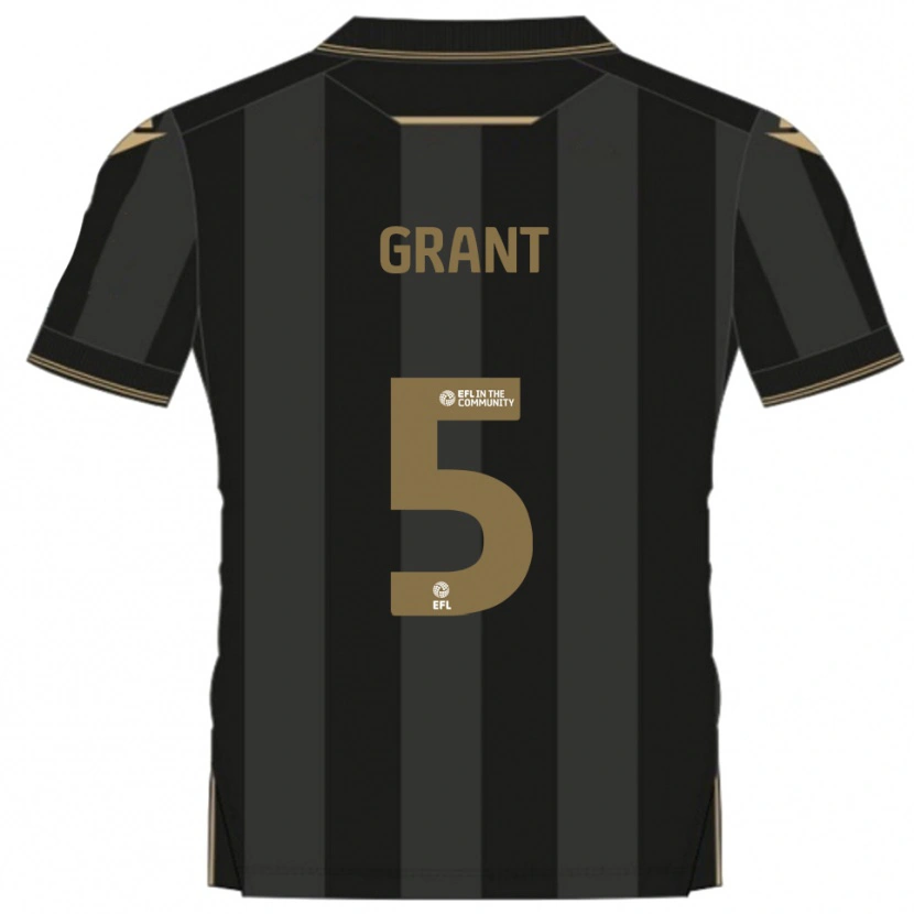 Danxen Män Nayan Grant #5 Svart Guld Bortatröja Matchtröjor 2025/26 Tröjor T-Tröja
