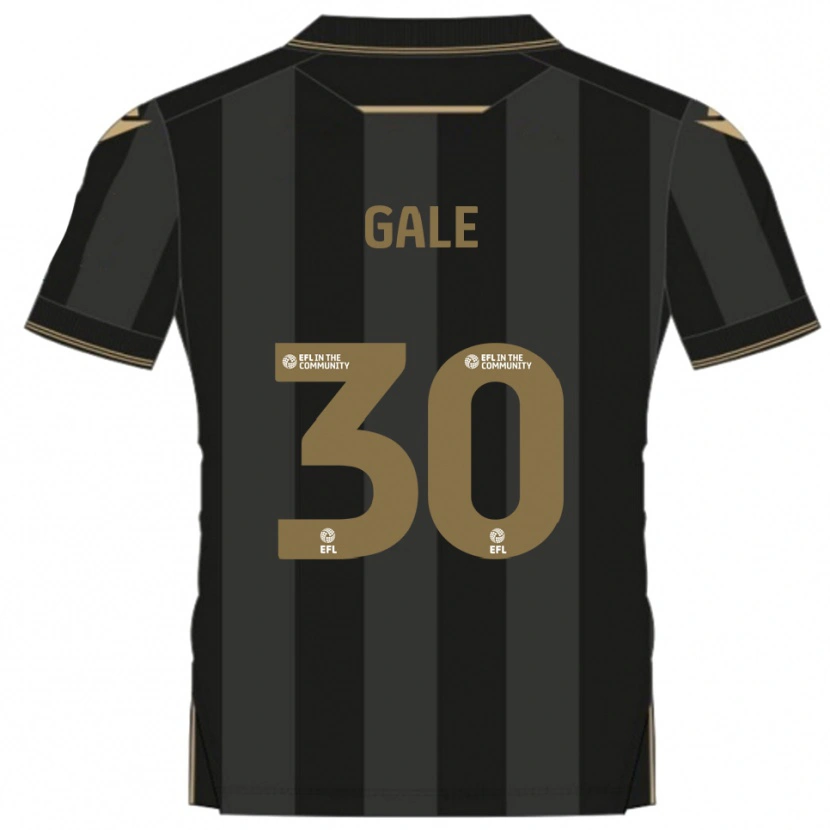 Danxen Män Sam Gale #30 Svart Guld Bortatröja Matchtröjor 2025/26 Tröjor T-Tröja