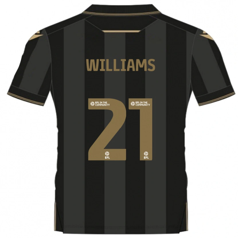 Danxen Män Euan Williams #21 Svart Guld Bortatröja Matchtröjor 2025/26 Tröjor T-Tröja